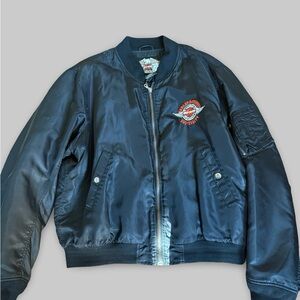 Harley-Davidson University Bomber Jacket MA-1 Flight Black 2XL